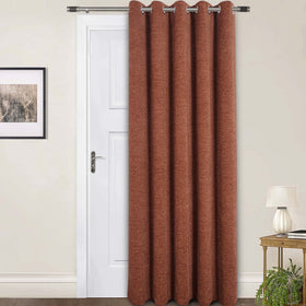 Sundour Langley 66x84 Ready Made Eyelet Door Curtain Nutmeg