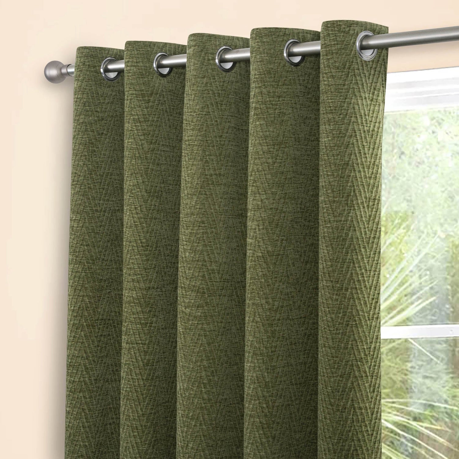 Sundour Langley 45cmx45cm Filled Cushion 45cm x 45cm Olive