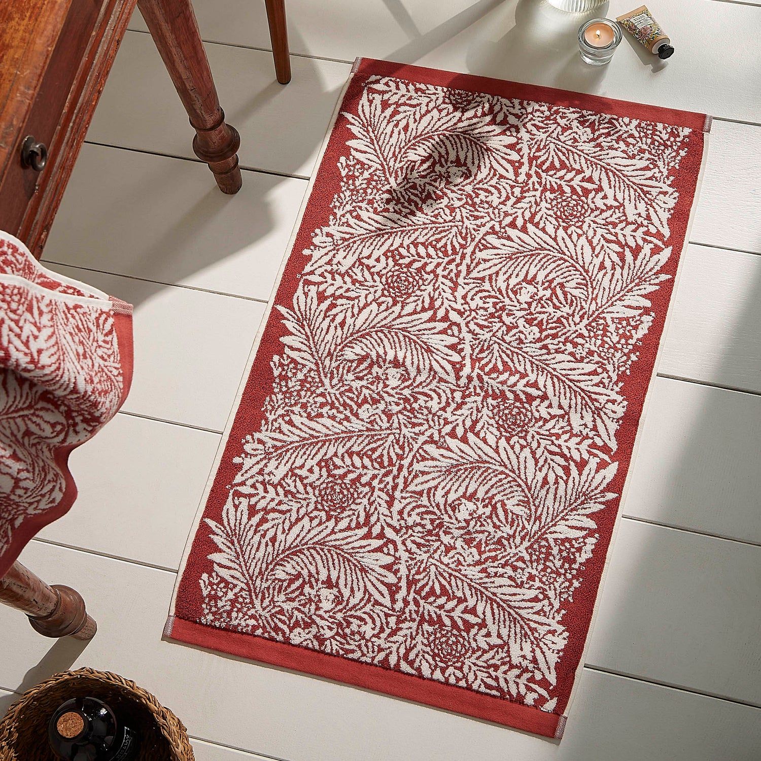 William Morris At Home Larkspur Bath Mat Brick