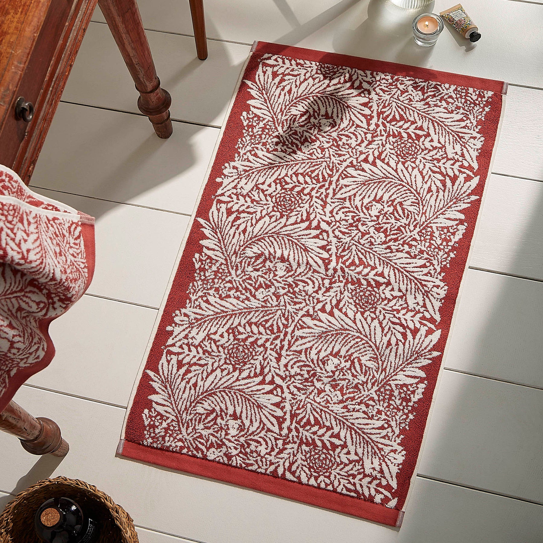 William Morris At Home Larkspur Bath Mat Brick