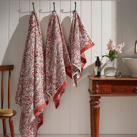 William Morris At Home Larkspur Towel Brick