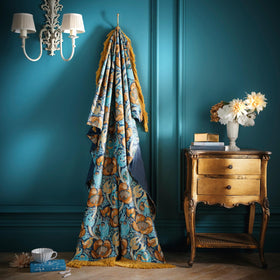 Laurence Llewelyn-Bowen Down the Dilly 130cm x 180cm Velvet Throw Ochre