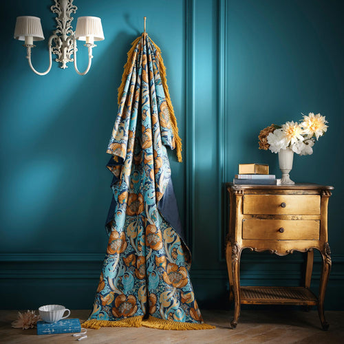 Laurence Llewelyn-Bowen Down the Dilly 130cm x 180cm Velvet Throw Ochre