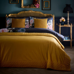 Laurence Llewelyn-Bowen Siena Quilted 150cm x 200cm Bedspread Ochre