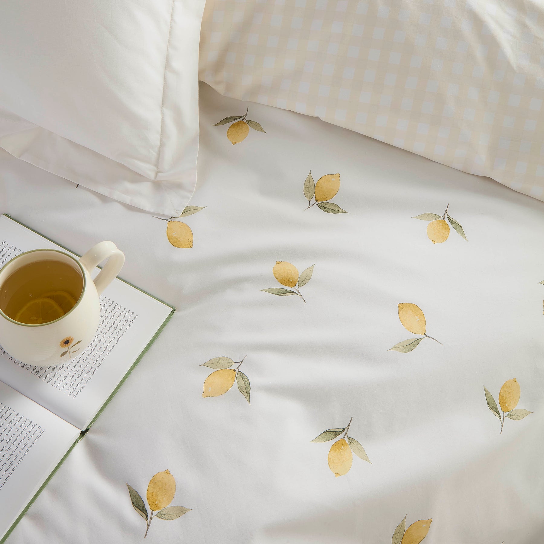 Sophie Allport Lemons Duvet Cover Bedding Set White Yellow