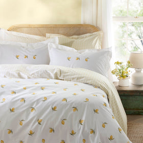 Sophie Allport Lemons Duvet Cover Bedding Set White Yellow