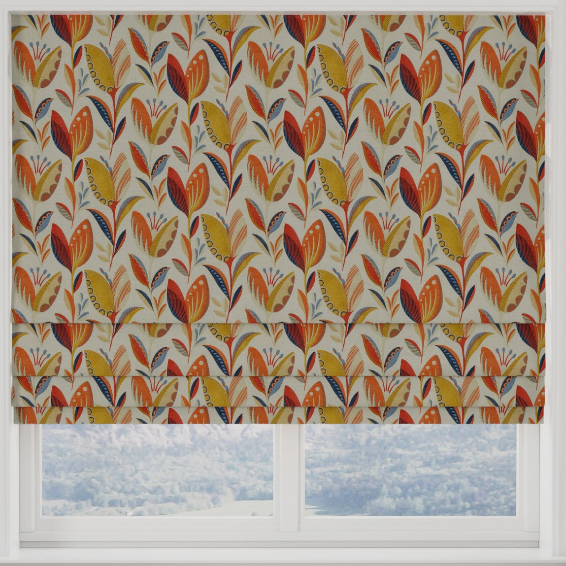 Leon Made to Measure Roman Blind Burnt Orange