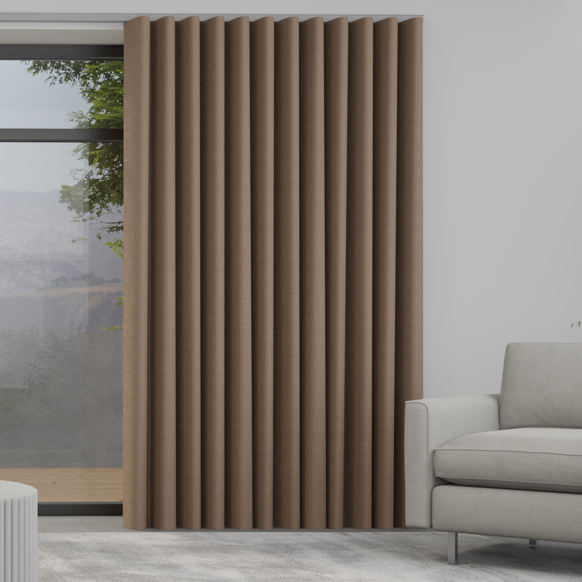 Lavery Made to Measure Wave Curtain + FREE Track Caramel