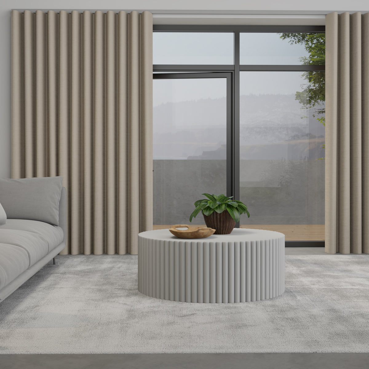 Lavery Made to Measure Wave Curtain + FREE Track Hessian