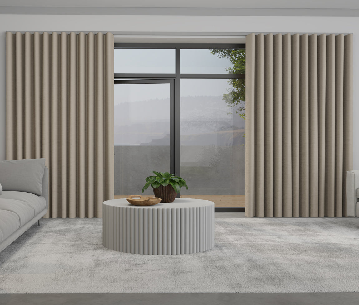 Lavery Made to Measure Wave Curtain + FREE Track Hessian