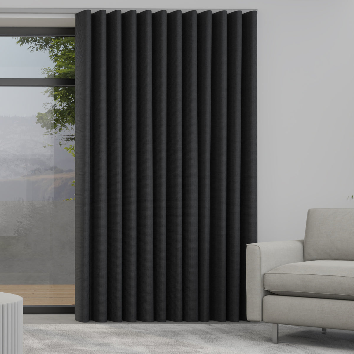Lavery Made to Measure Wave Curtain + FREE Track Indigo