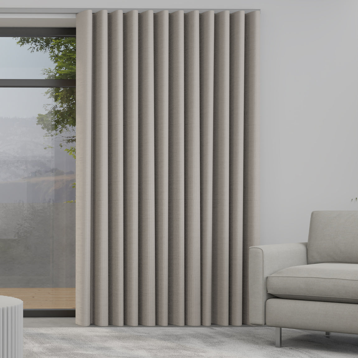 Lavery Made to Measure Wave Curtain + FREE Track Ivory