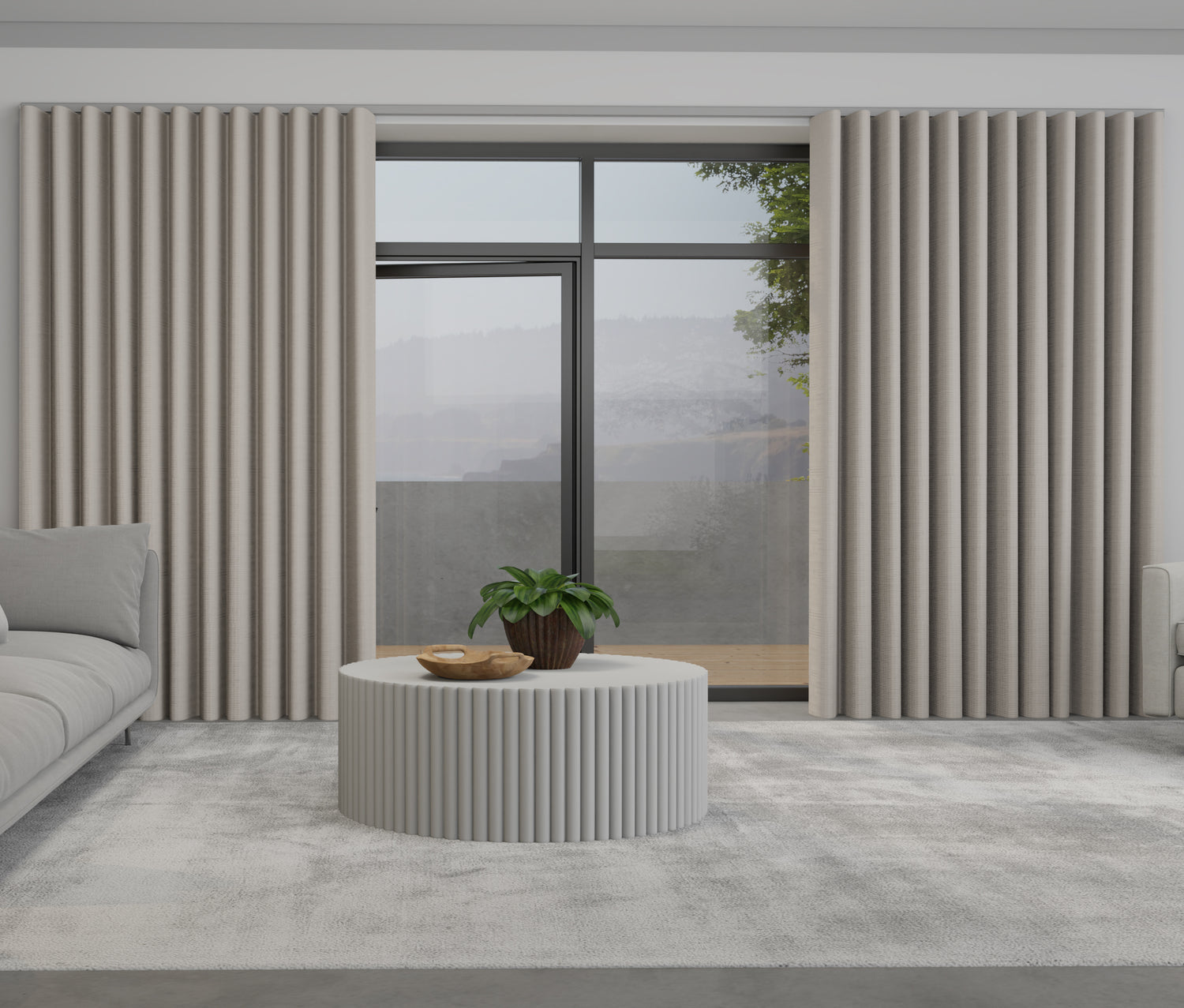 Lavery Made to Measure Wave Curtain + FREE Track Ivory