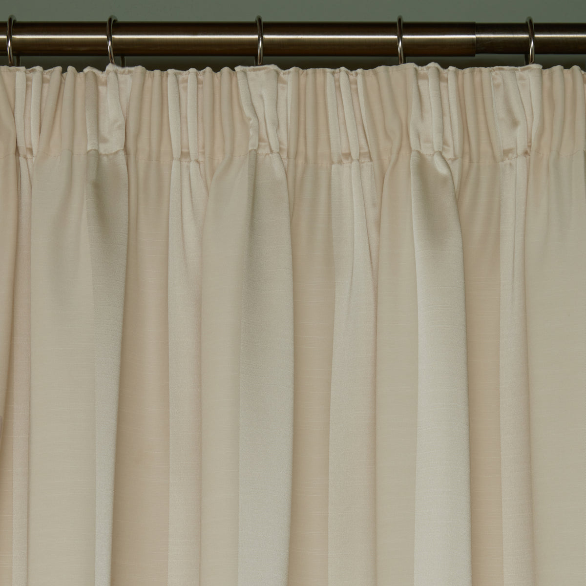 Laura Ashley Lille Stripe Ready Made Pencil Pleat Curtains Oyster