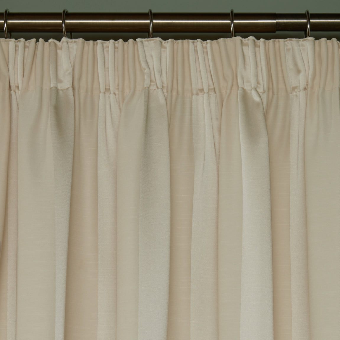 Laura Ashley Lille Stripe Ready Made Pencil Pleat Curtains Oyster