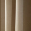 Laura Ashley Lille Stripe Ready Made Pencil Pleat Curtains Truffle Natural