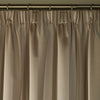 Laura Ashley Lille Stripe Ready Made Pencil Pleat Curtains Truffle Natural