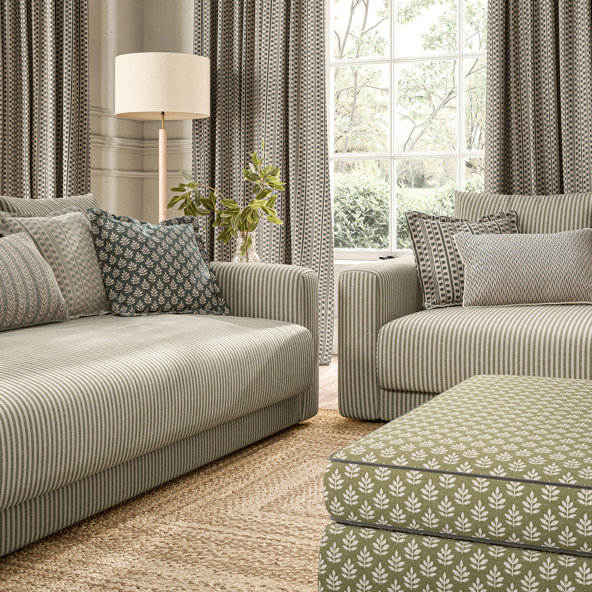 Ashley Wilde Winnie Woven Fabric Olive