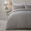 Serene - Hotel Duvet Cover - Single 140 X 200cm - Silver Pleated Ric Rac Trim - Easy Care Soft Touch Luxury Bedding Linen White Duvet Cover With Silver Hem Lining