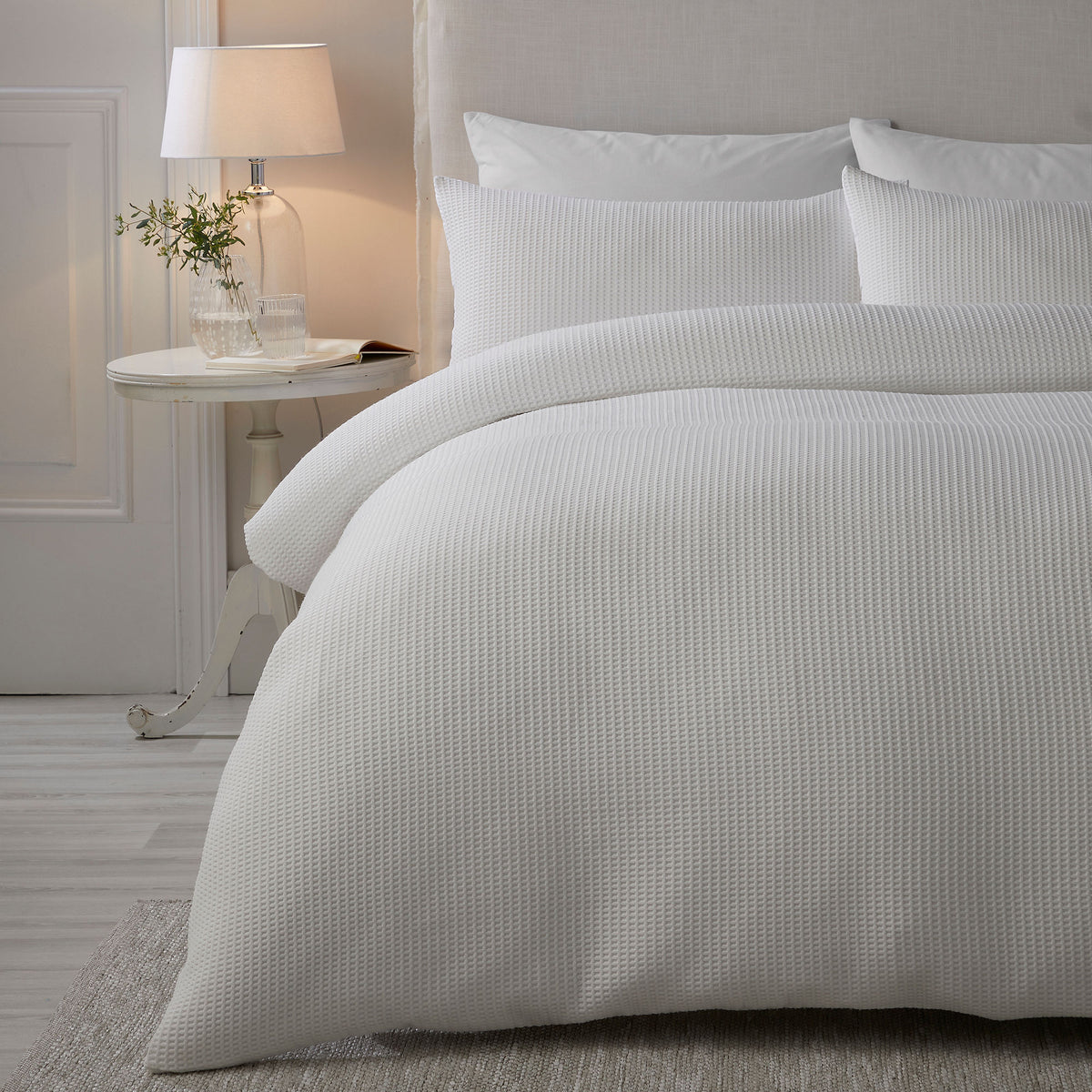 Serene Lindly Duvet Cover Bedding Set White