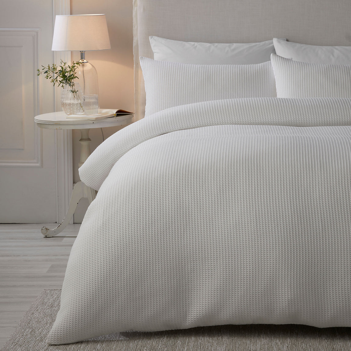 Serene Lindly Duvet Cover Bedding Set White