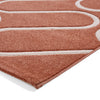 Catherine Lansfield Linear Curve Modern Geometric Rug Terracotta