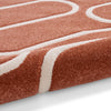 Catherine Lansfield Linear Curve Modern Geometric Rug Terracotta