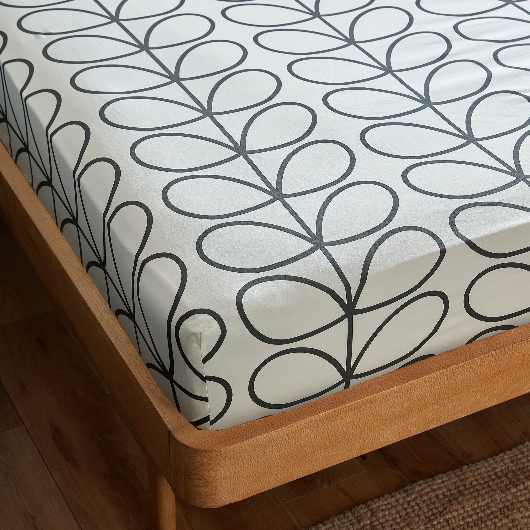 Orla Kiely Linear Stem Duvet Cover Bedding Set Charcoal