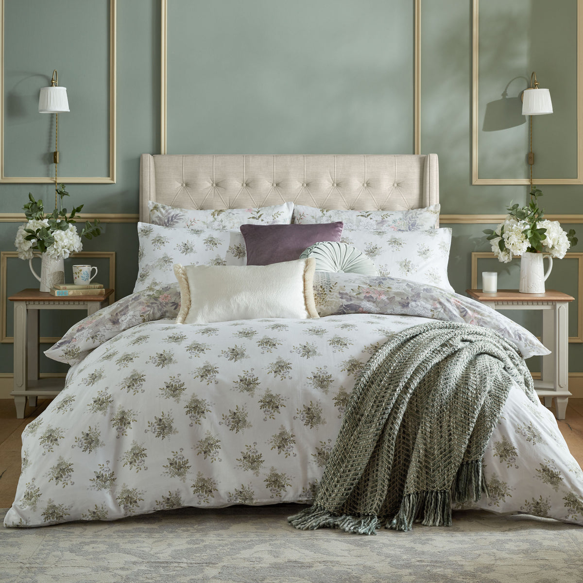 Laura Ashley Linlithgow Duvet Cover Bedding Set Pale Lavender