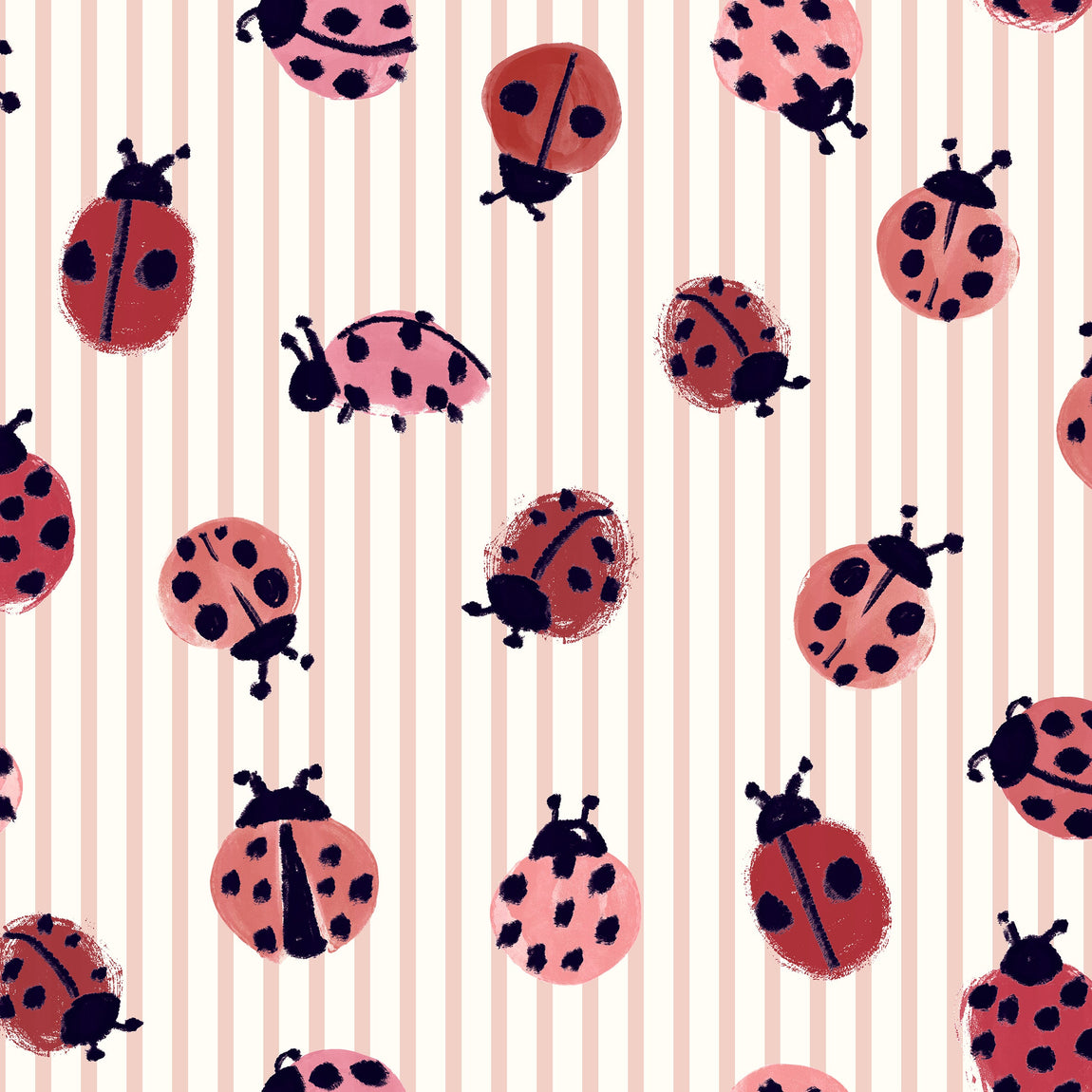 Wee Blue Bell Little Ladybirds Made To Measure Curtains Poppy