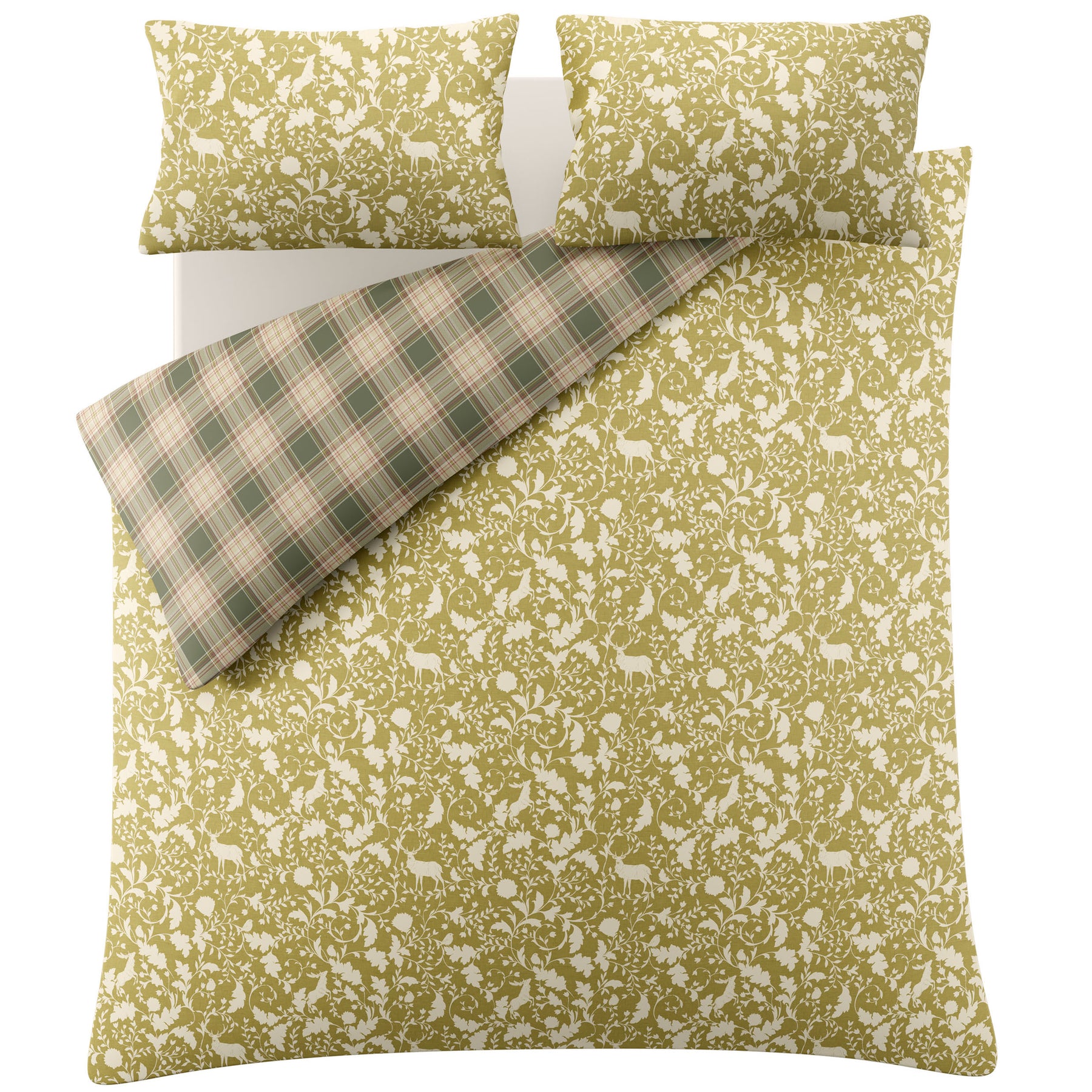 Laura Ashley Litton Duvet Cover Bedding Set Olive Green