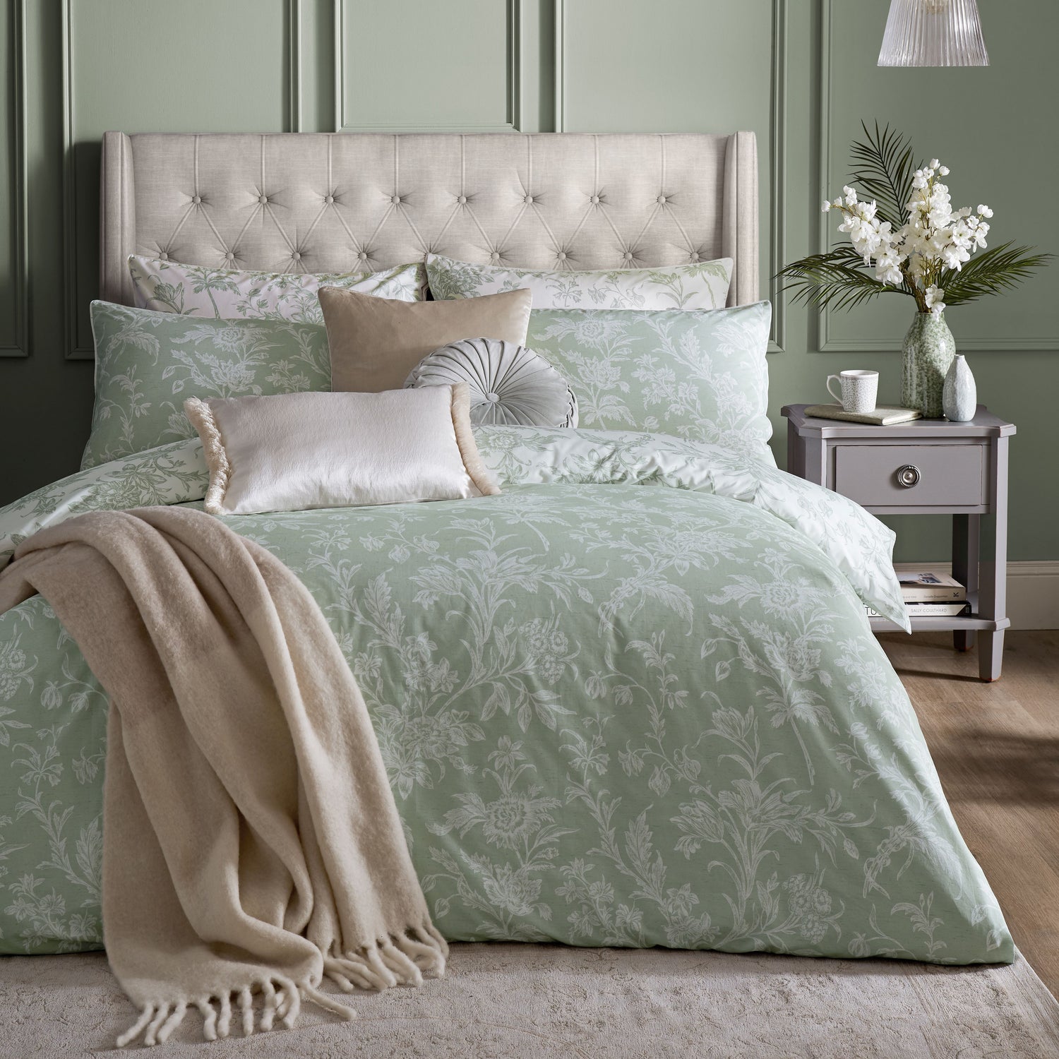 Laura Ashley Lloyd Pillowcase Housewife Sage