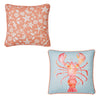 Fusion Lobster Outdoor Filled Cushion 43cm x 43cm Orange