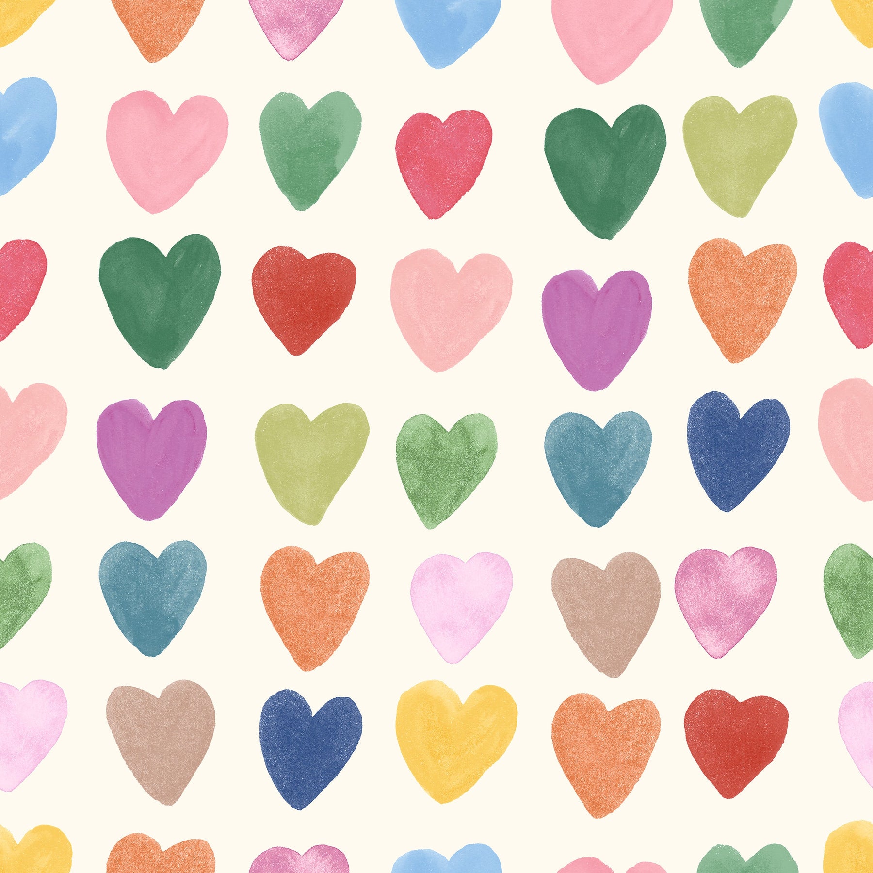 Wee Blue Bell Love Hearts Made To Measure Curtains Multi