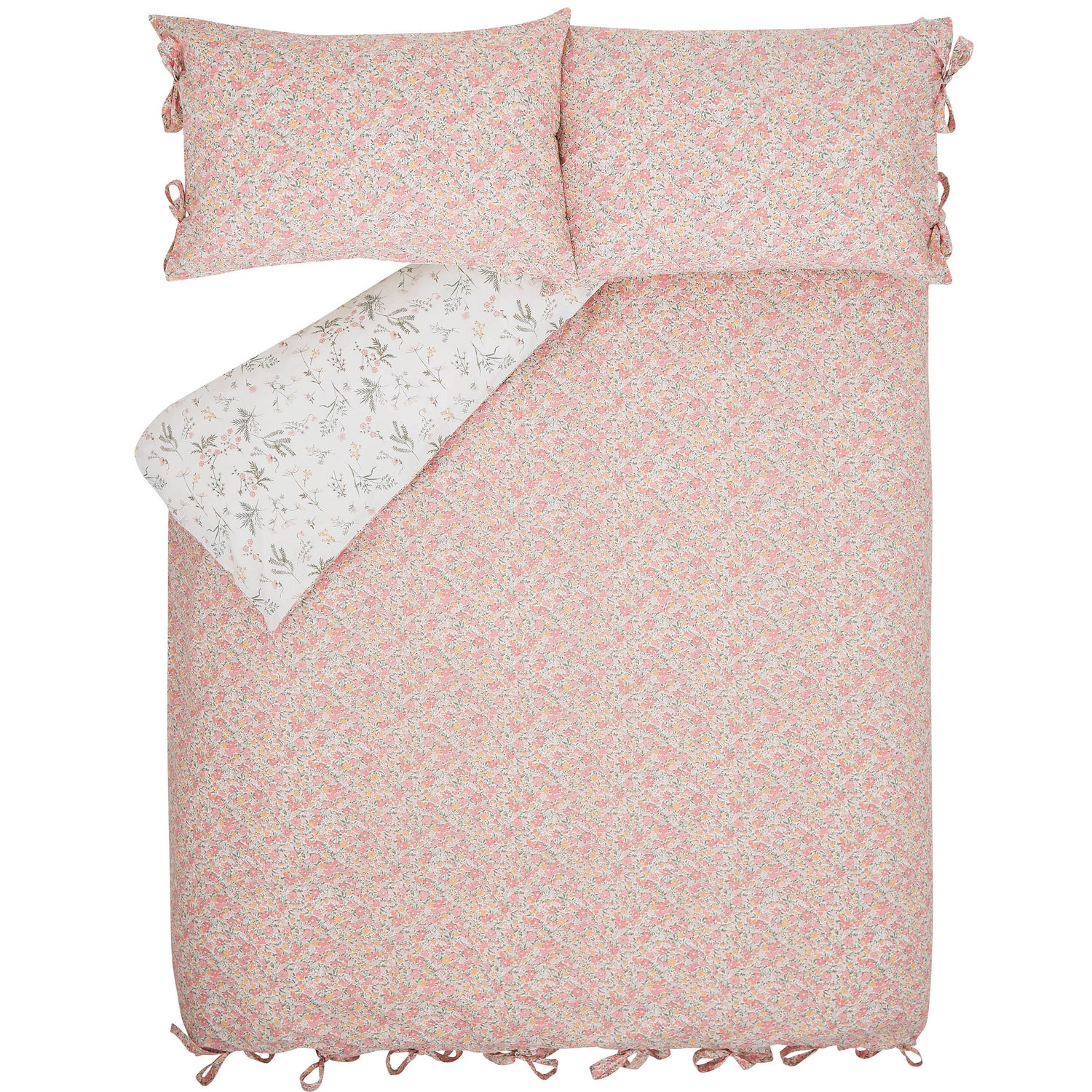 Laura Ashley Loveston Duvet Cover Bedding Set Coral Pink