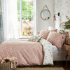 Laura Ashley Loveston Duvet Cover Bedding Set Coral Pink