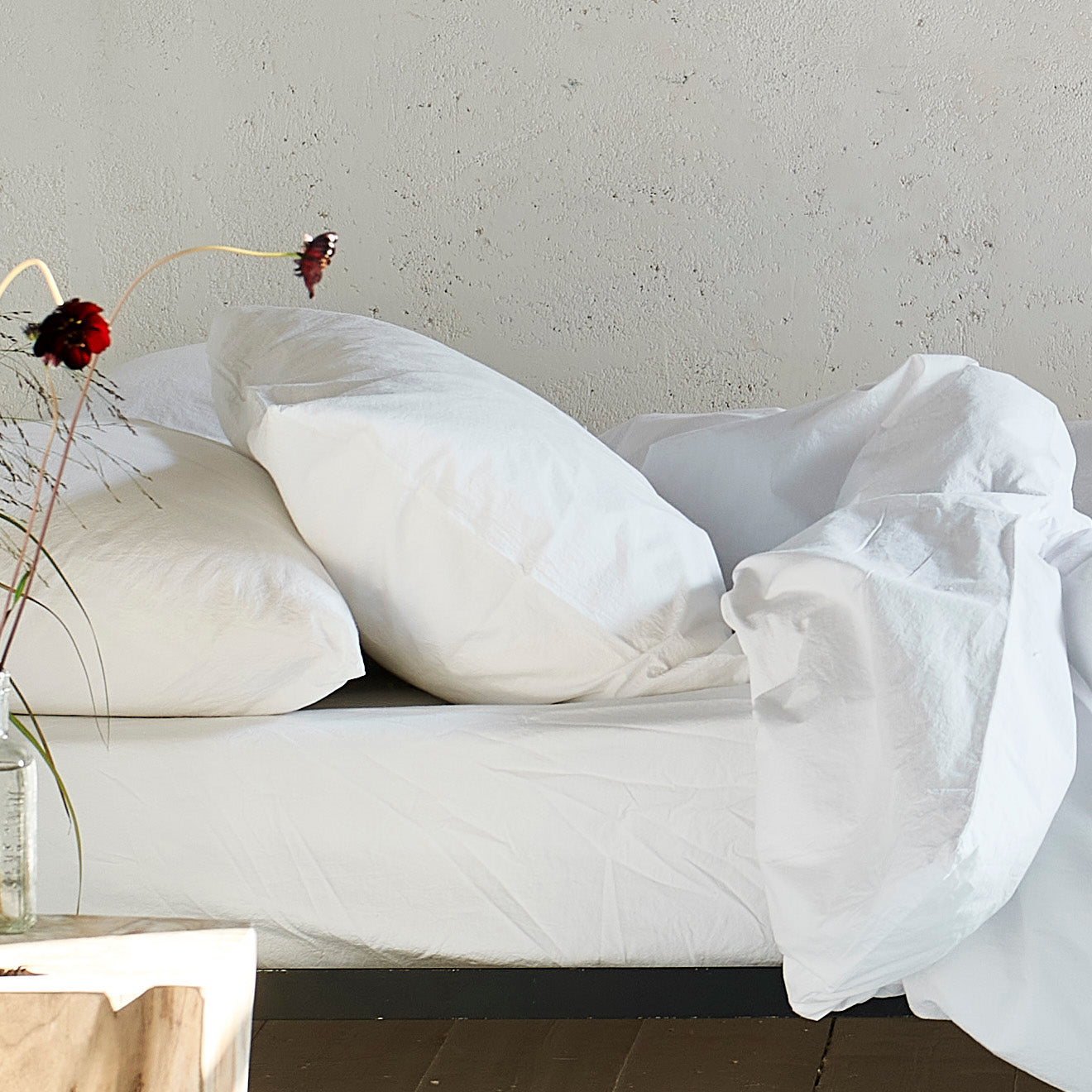 Designers Guild Loweswater Duvet Cover Bedding Set Chalk White