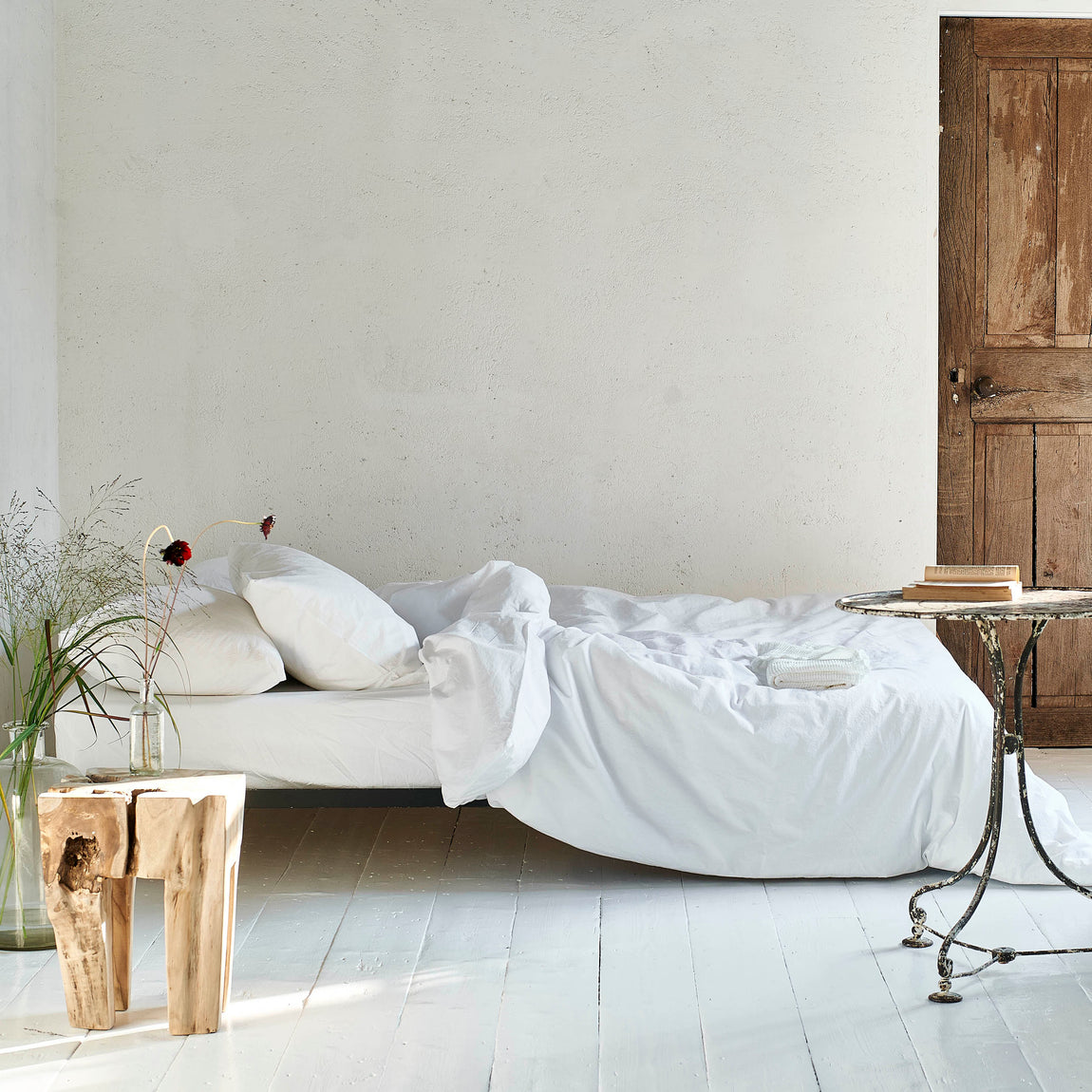 Designers Guild Loweswater Duvet Cover Bedding Set Chalk White