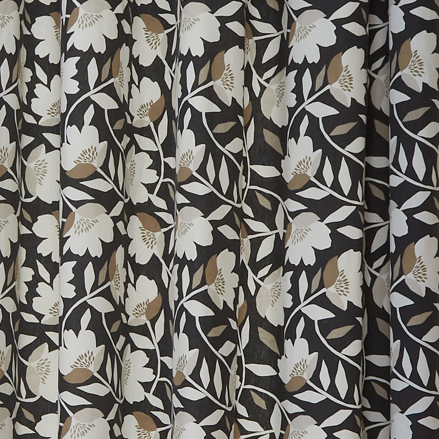 Fusion Luna Ready Made Eyelet Curtains Black