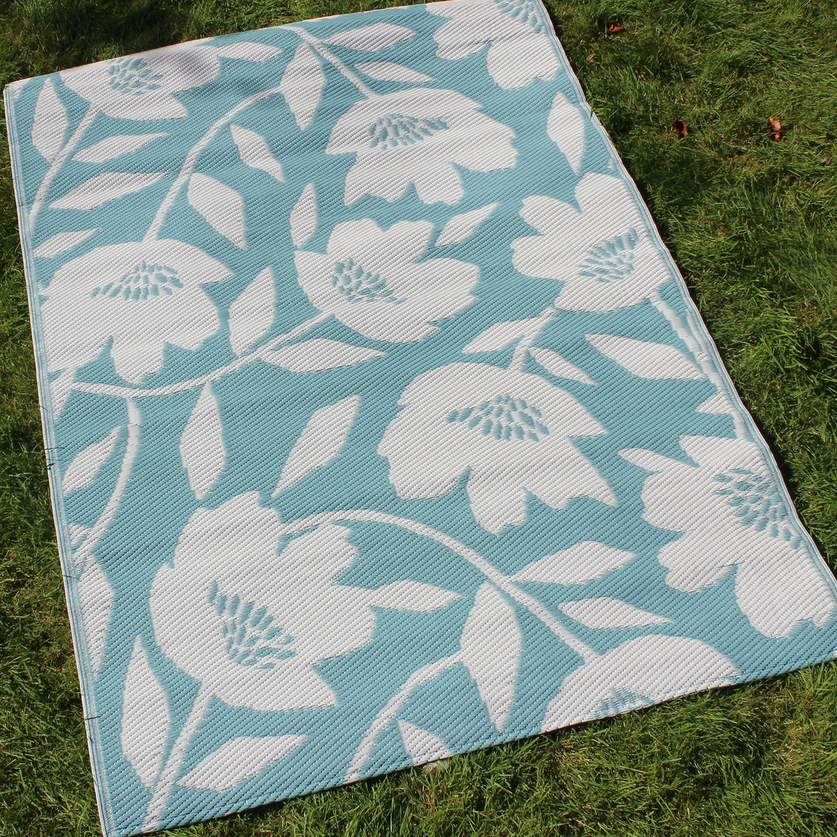 Luna 120cm x 170cm UV Resistant Outdoor Rug Duck Egg