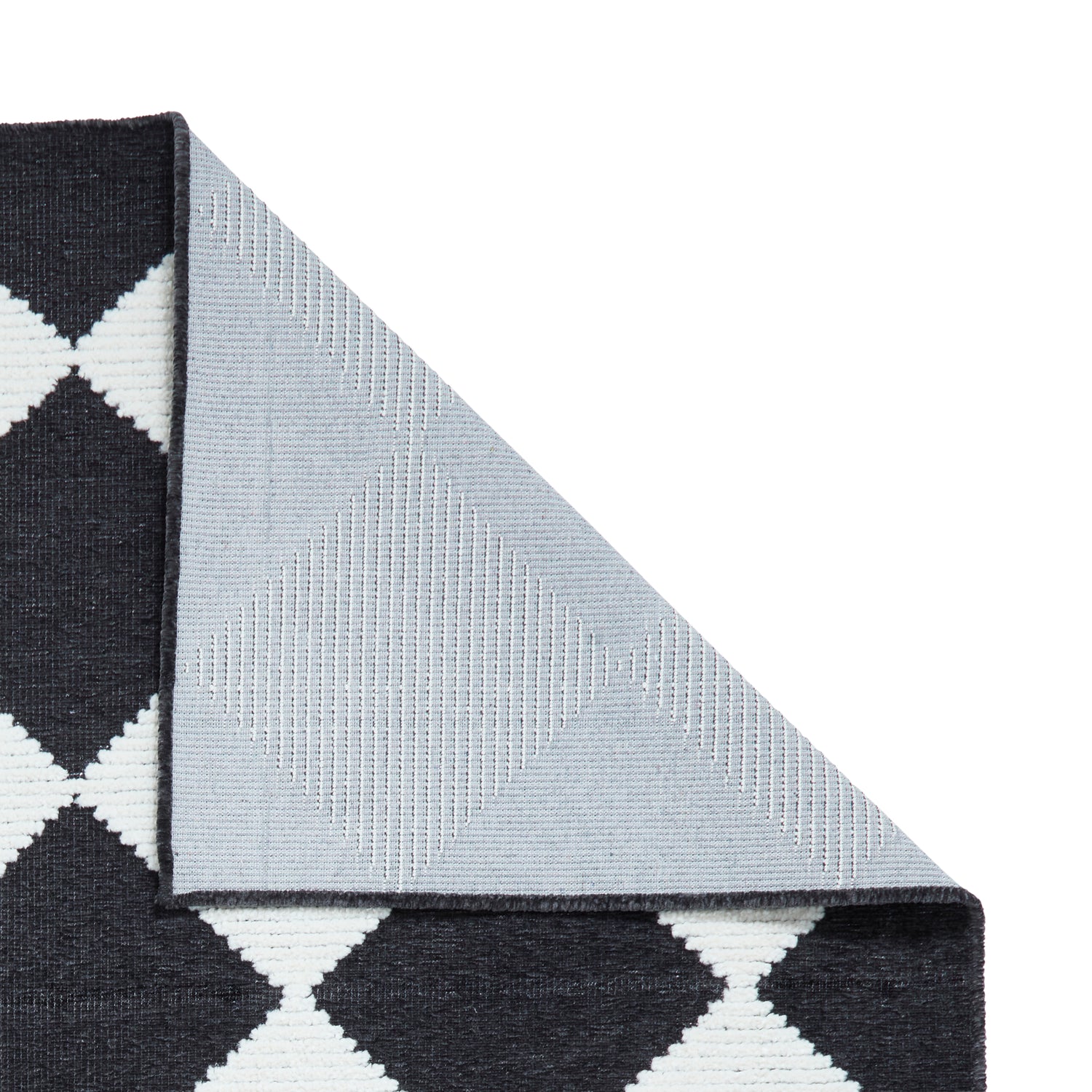 Lyna J0529 Washable Rug Charcoal White