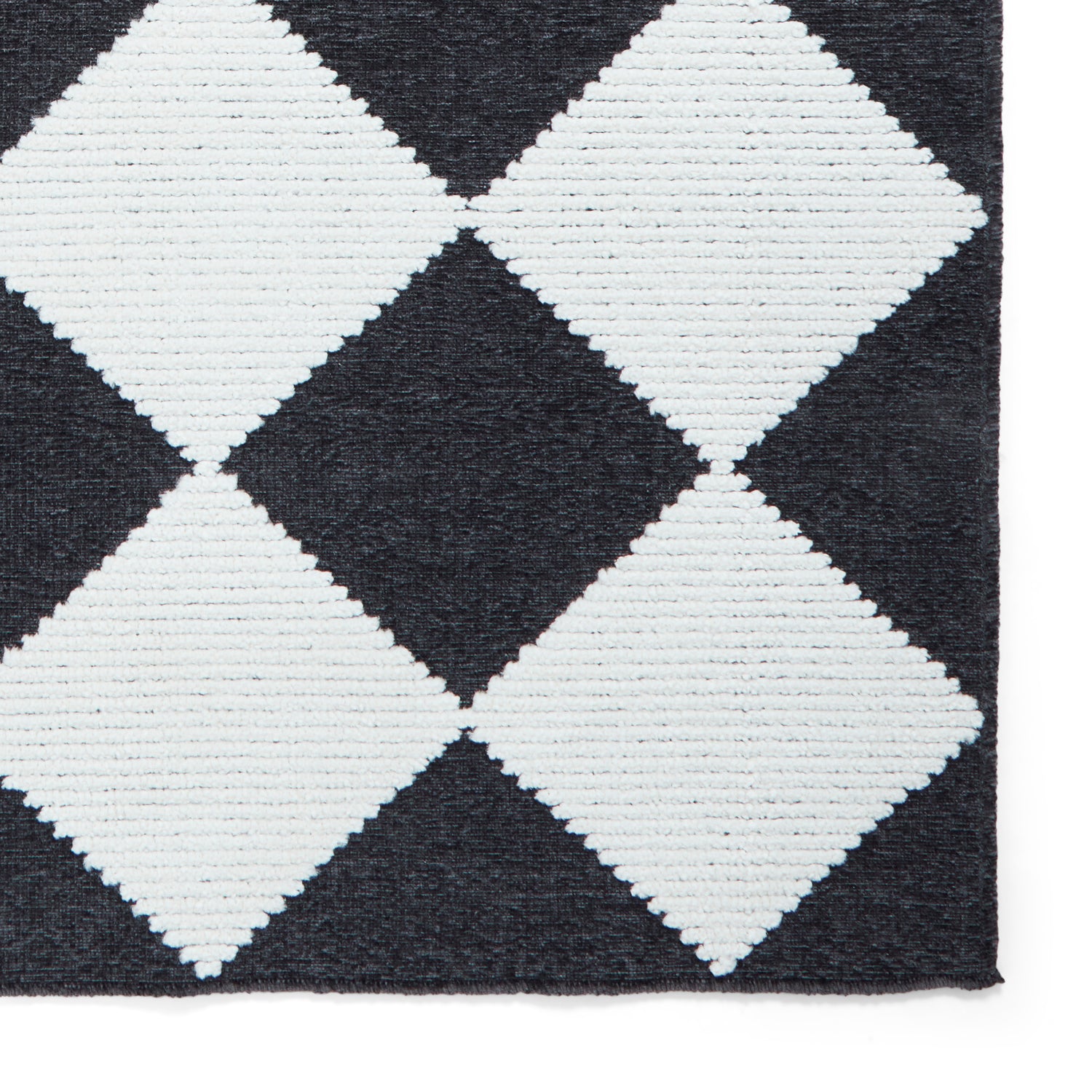 Lyna J0529 Washable Rug Charcoal White