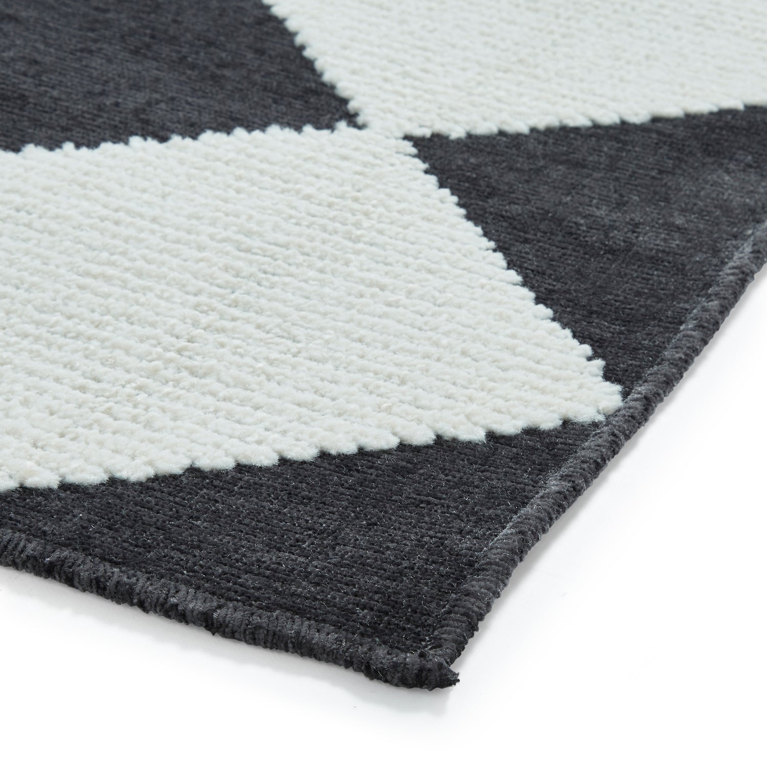 Lyna J0529 Washable Rug Charcoal White