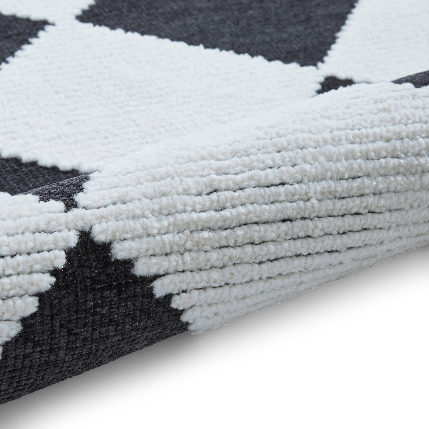 Lyna J0529 Washable Rug Charcoal White