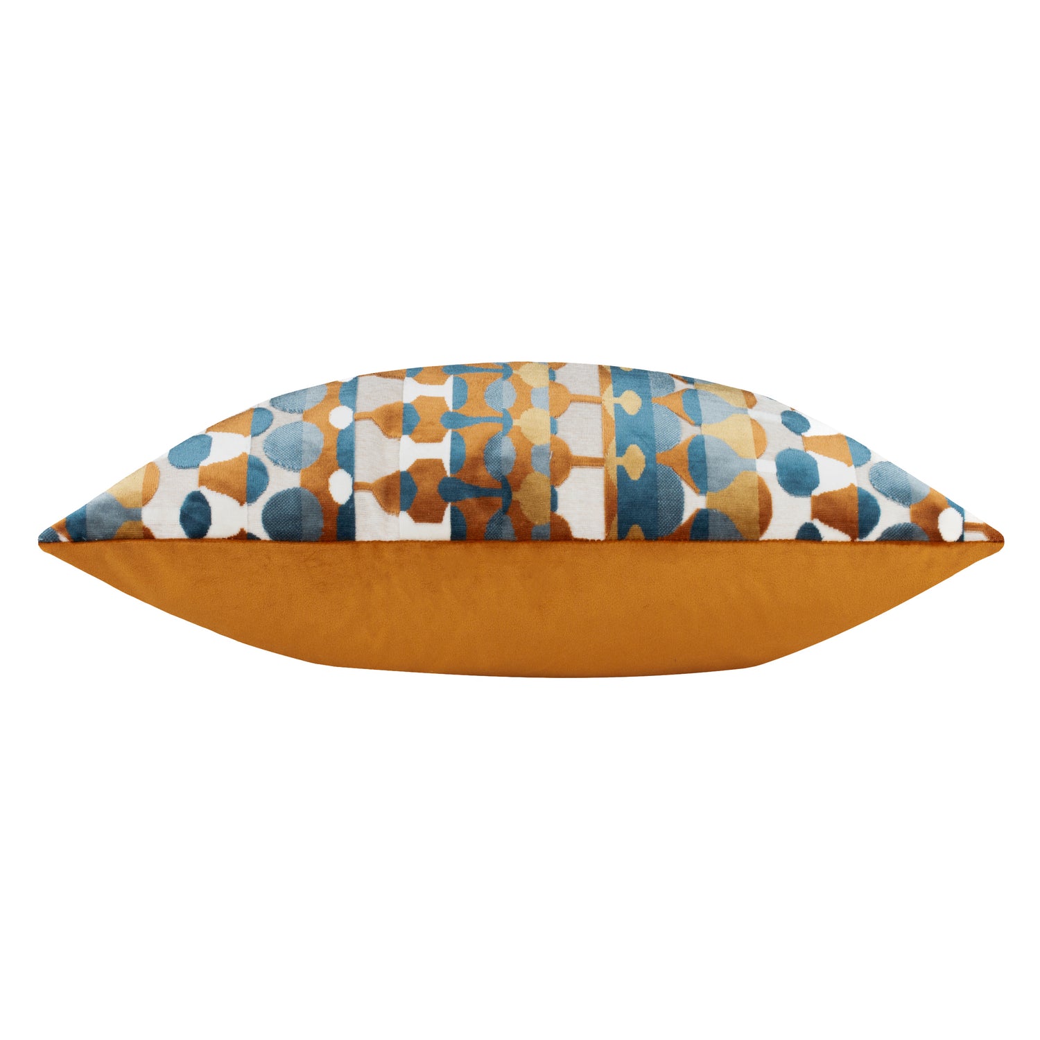 Furn Metro Abstract Velvet Jacquard 40cm x 60cm Filled Boudoir Ginger