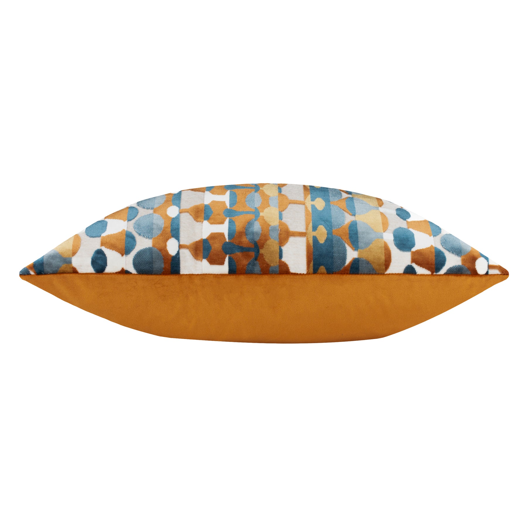 Furn Metro Abstract Velvet Jacquard 40cm x 60cm Filled Boudoir Ginger