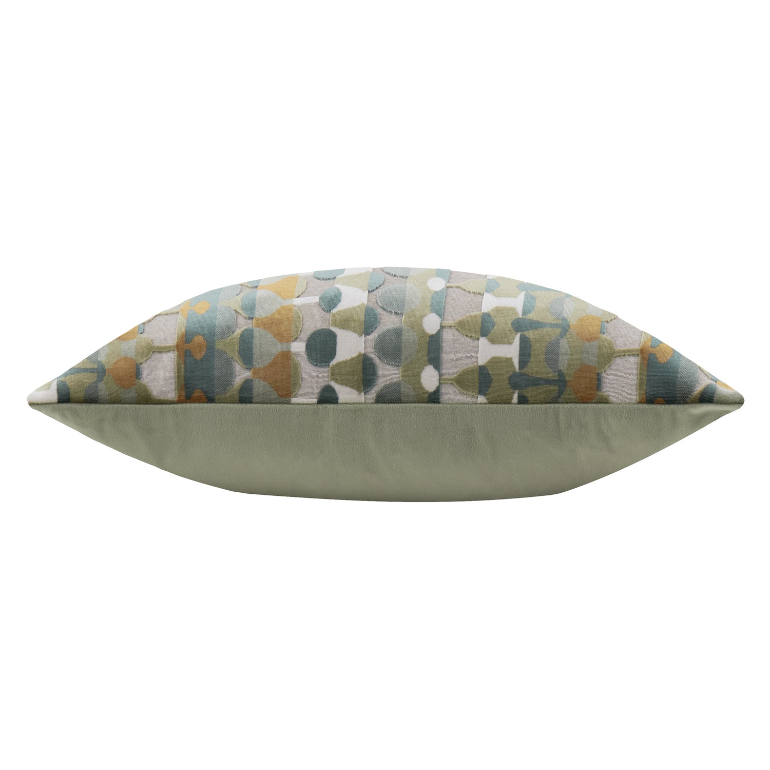 Furn Metro Abstract Velvet Jacquard 40cm x 60cm Filled Boudoir Green