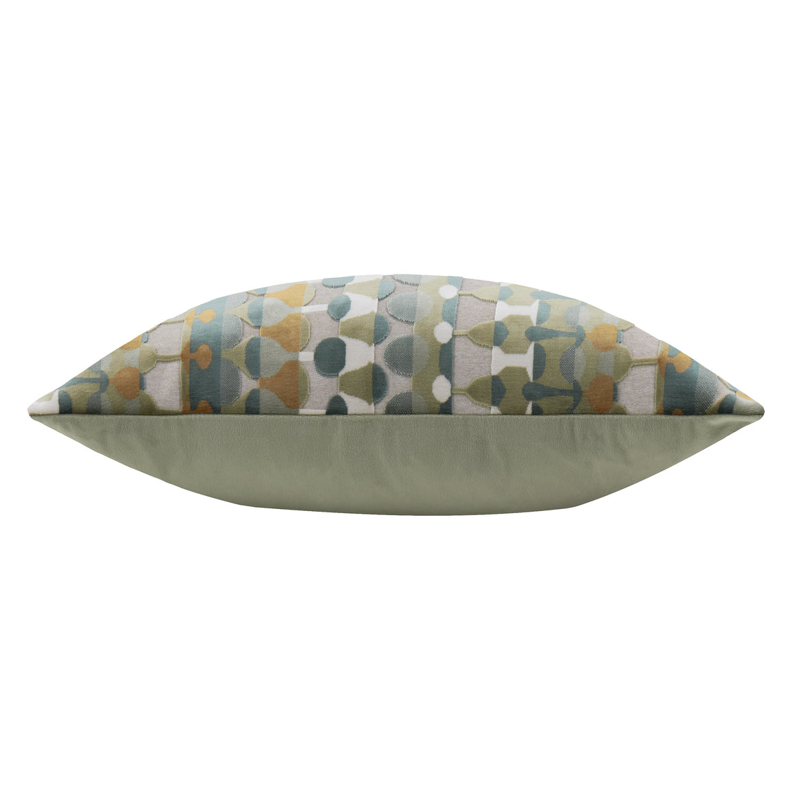 Furn Metro Abstract Velvet Jacquard 40cm x 60cm Filled Boudoir Green