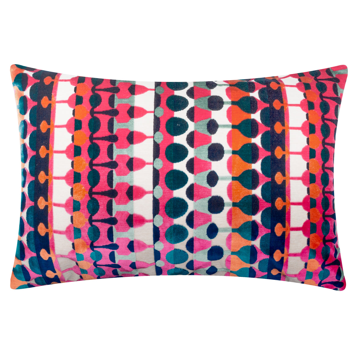Furn Metro Abstract Velvet Jacquard 40cm x 60cm Filled Boudoir Multi