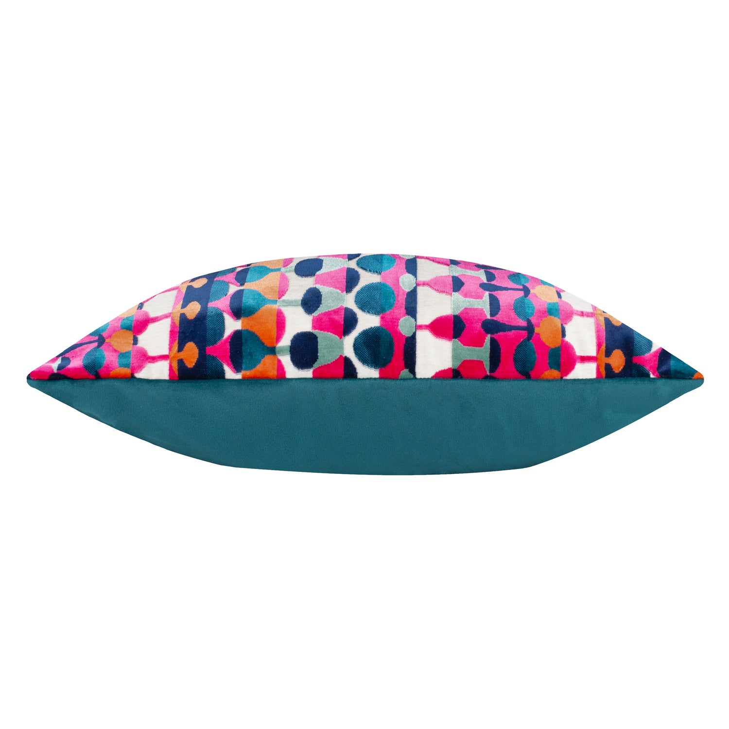 Furn Metro Abstract Velvet Jacquard 40cm x 60cm Filled Boudoir Multi